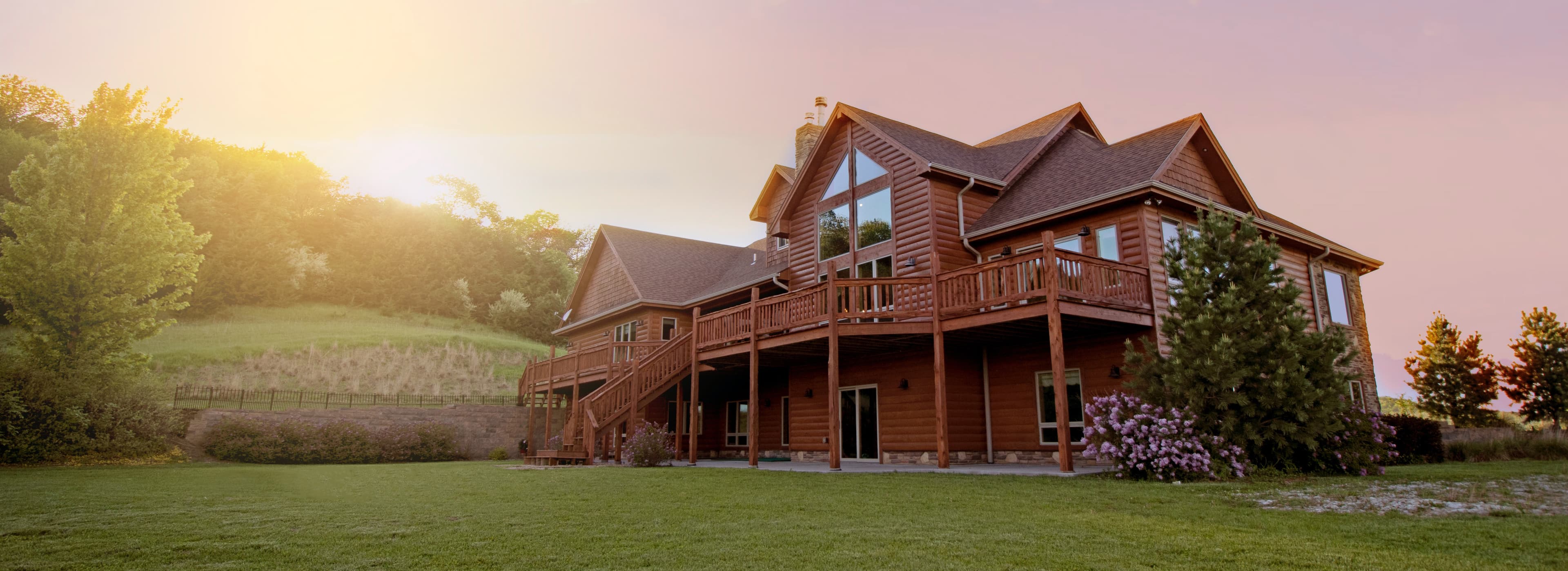 Beautiful home at golden hour